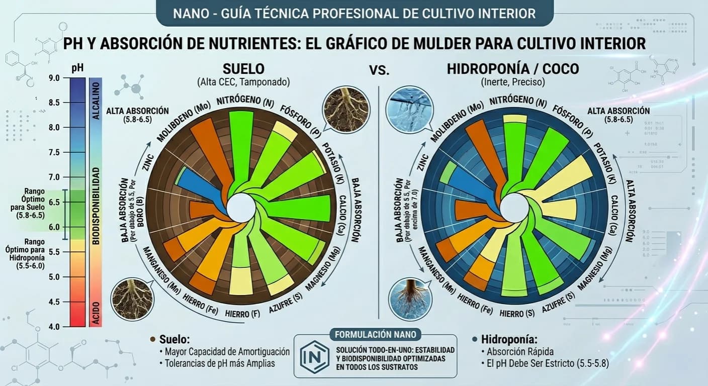 pH y EC en cultivo indoor: Guía técnica para evitar el bloqueo nutricional